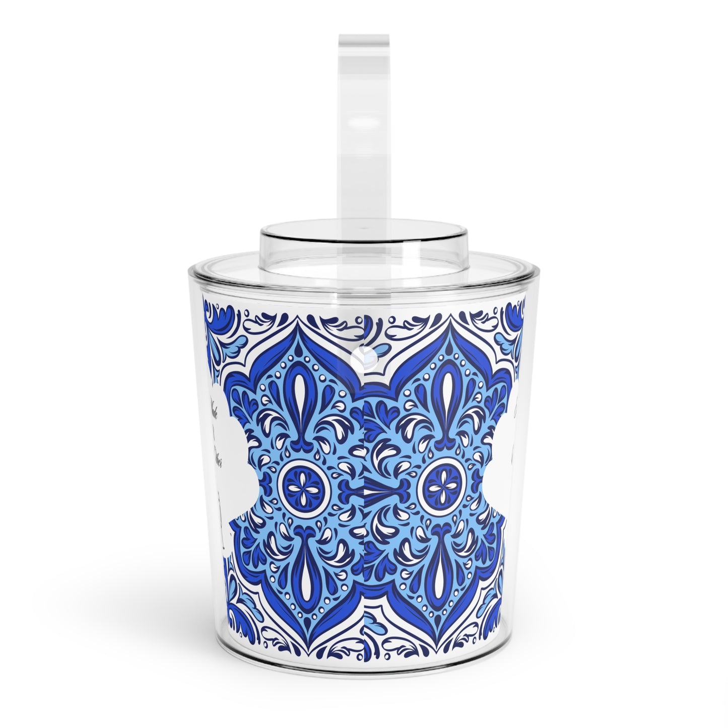 "MerMade For Each Other" Ice Bucket with Tongs (Venetian Villa Tile)