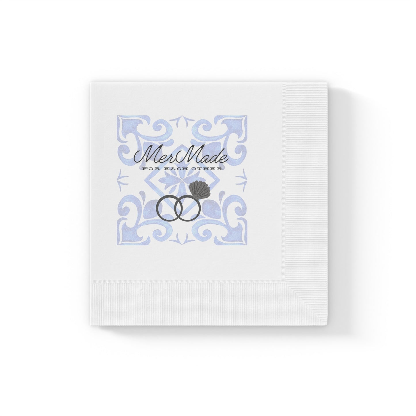 Bridal Napkin - Blue tile