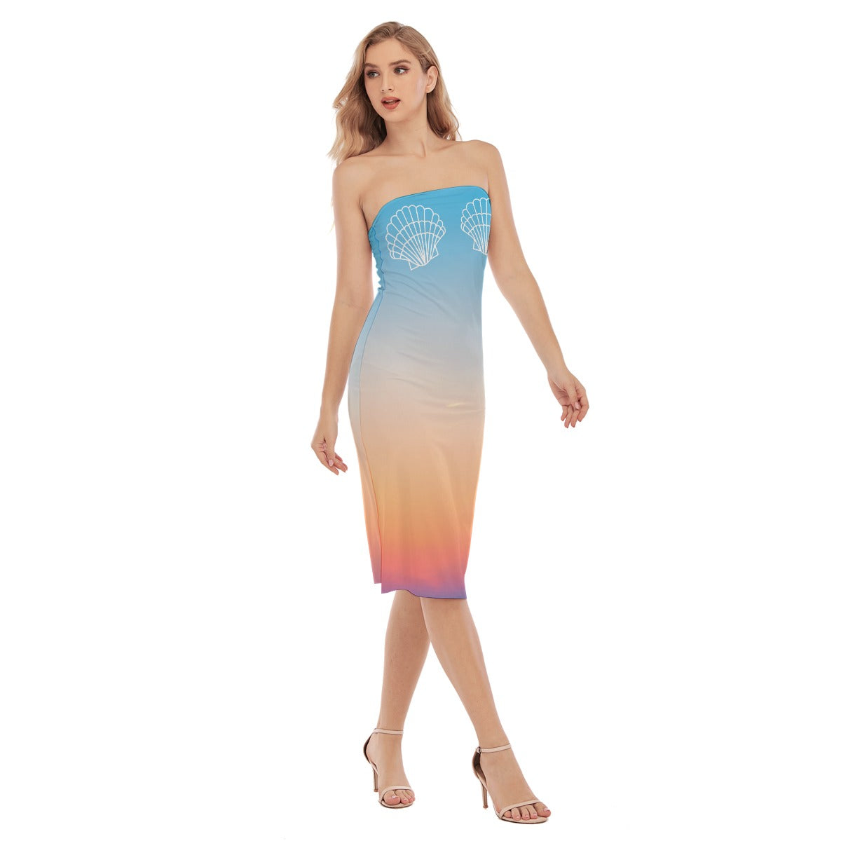 BridesMermaid Ombre Beach Dress - Sunset Ombre