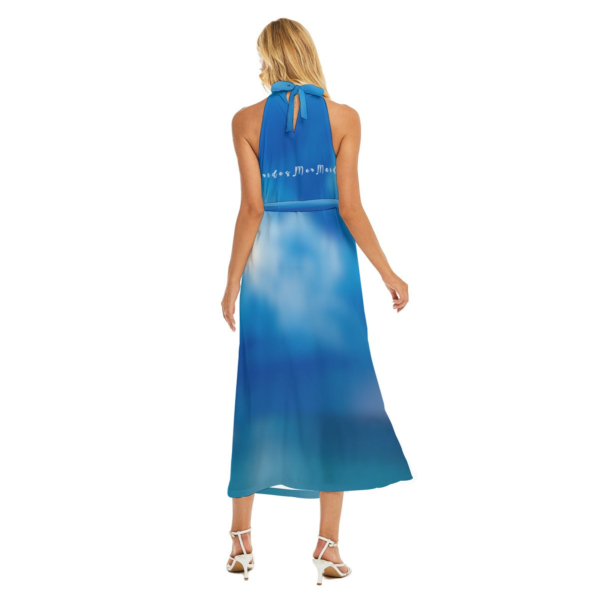 BridesMermaid Ombre Beach Dress - Blue Sky