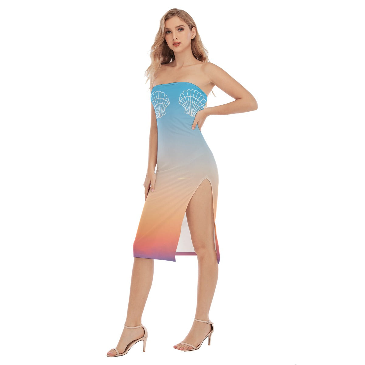 BridesMermaid Ombre Beach Dress - Sunset Ombre