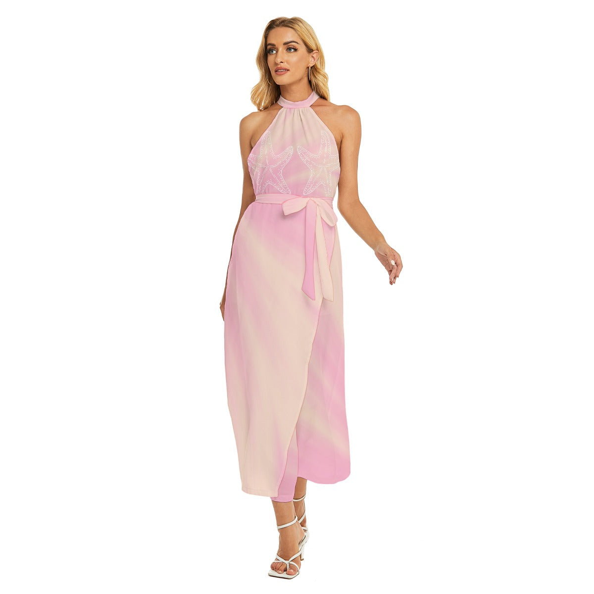 BridesMermaid Ombre Beach Dress - Pink Sands