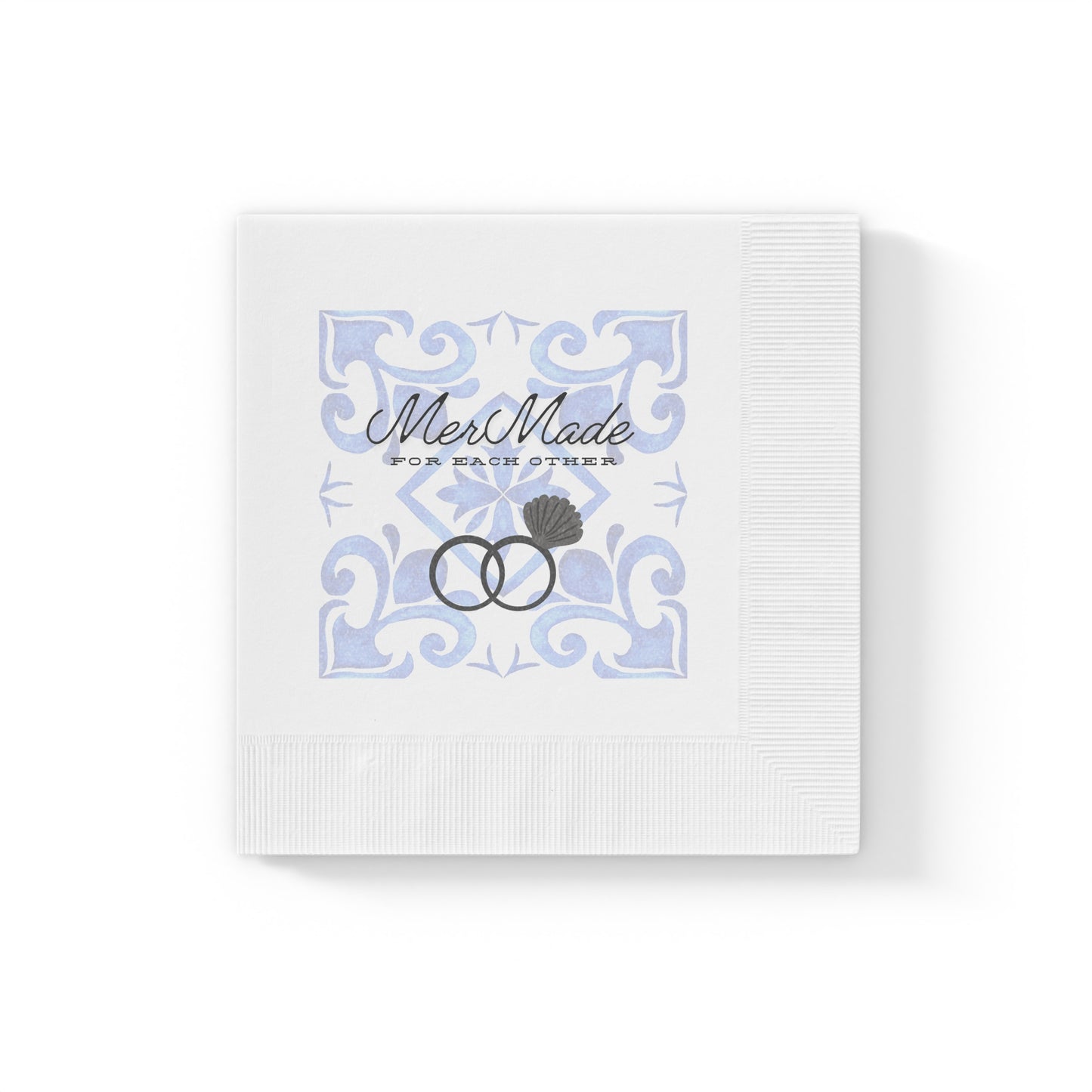 Bridal Napkin - Blue tile