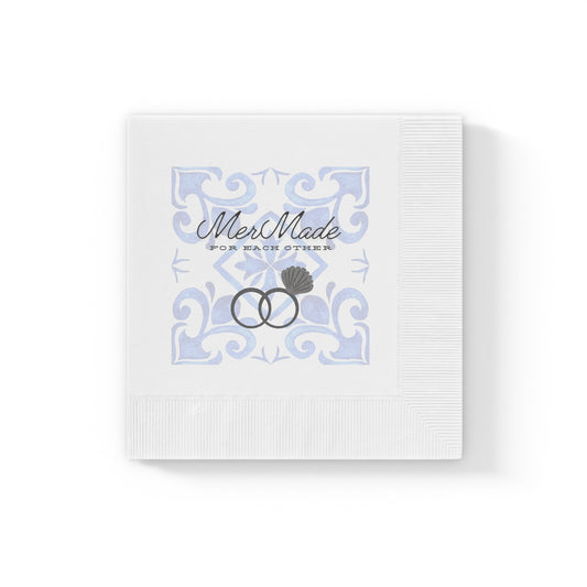 Bridal Napkin - Blue tile