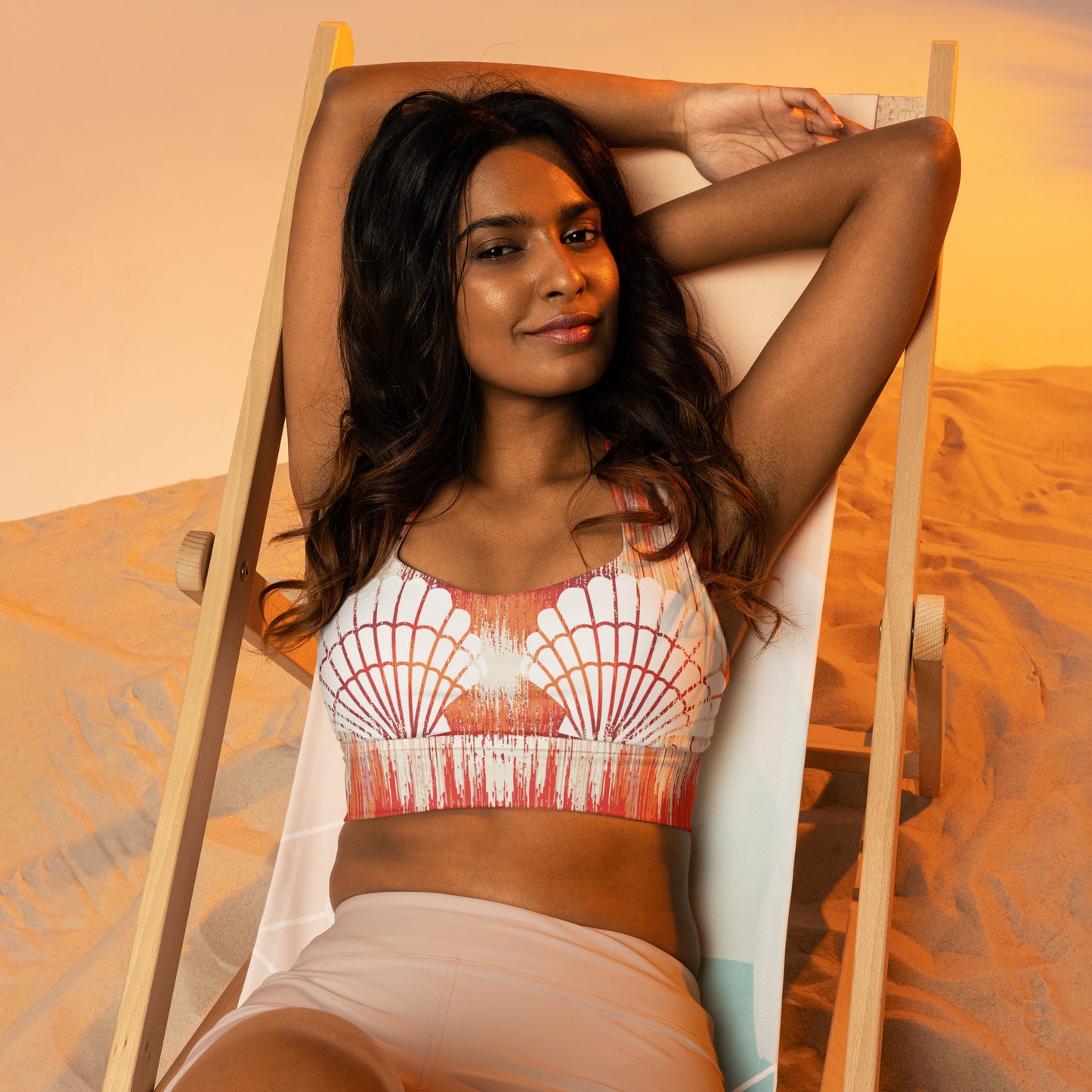 Desert Sunset Mermaid Sports Bra