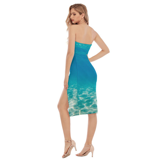 Ocean Breeze Slit Dress/Beach Dress-Skinny Fit