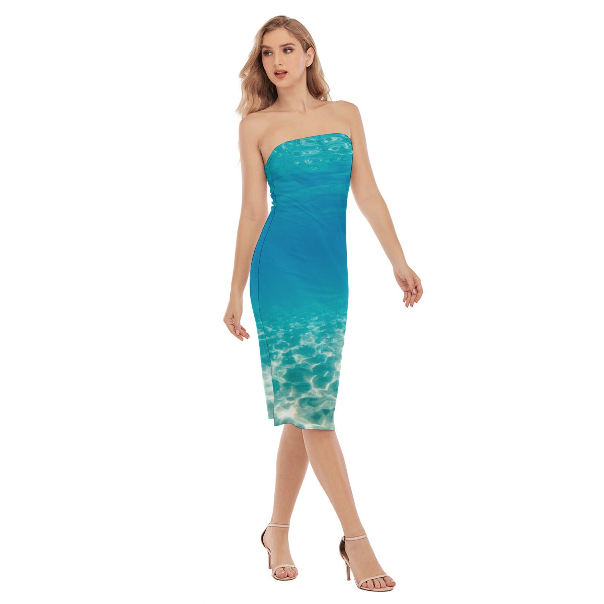 Ocean Breeze Slit Dress/Beach Dress-Skinny Fit