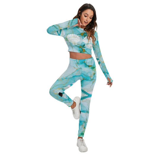 Gilded Tides Mermaid Yoga Set- Long Sleeve