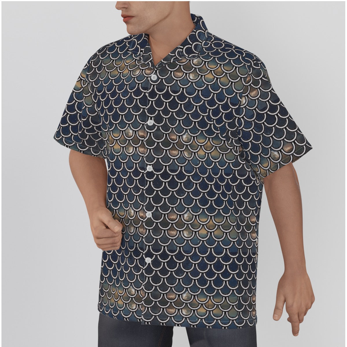 Celestial Scales Men's Hawaiian Shirt