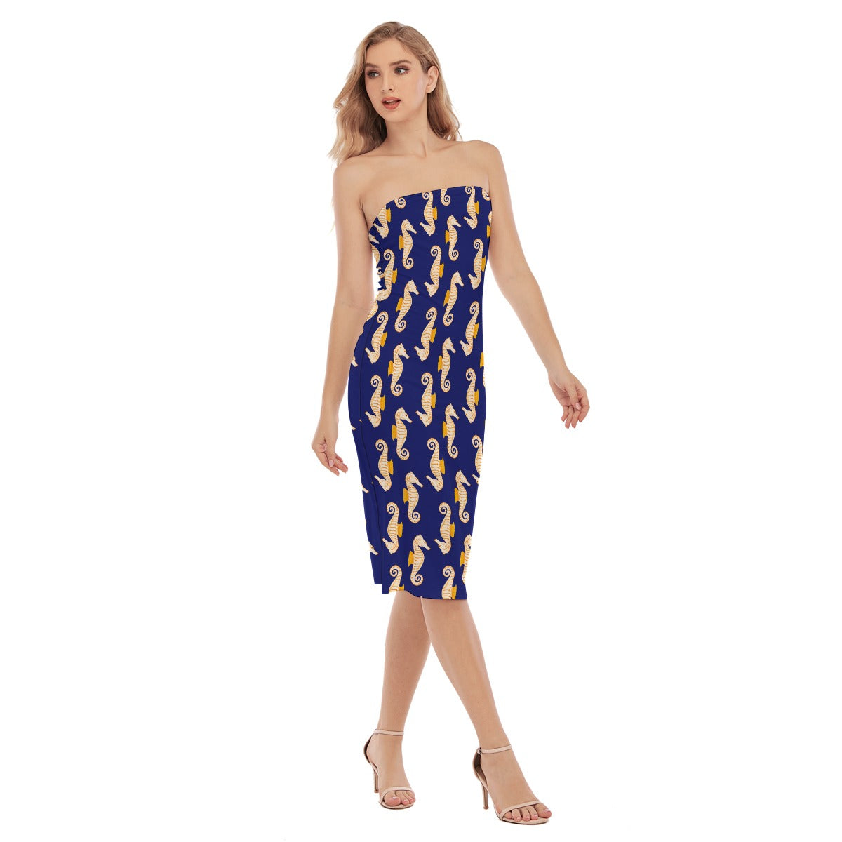 Siren's Seahorse Slit Dress/Beach Dress- Skinny fit