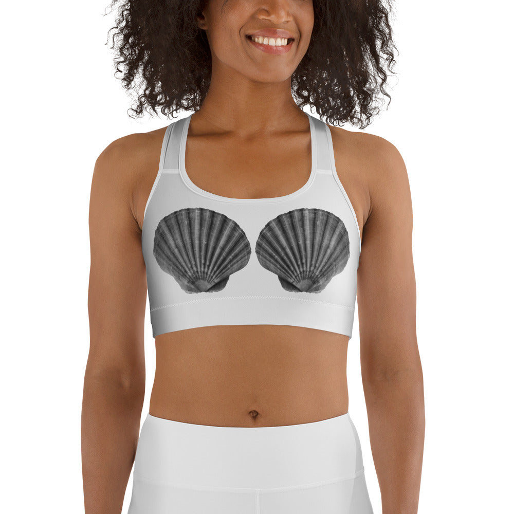 Mermaid Sports bra (Monochromatic white)